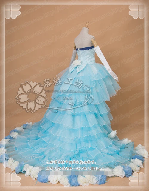 

[Customized] Miku Vocaloid V Hatsune Miku Cosplay Costume 2019 ICE SNOW MIKU Princess Dress Halloween Costumes for women free sh