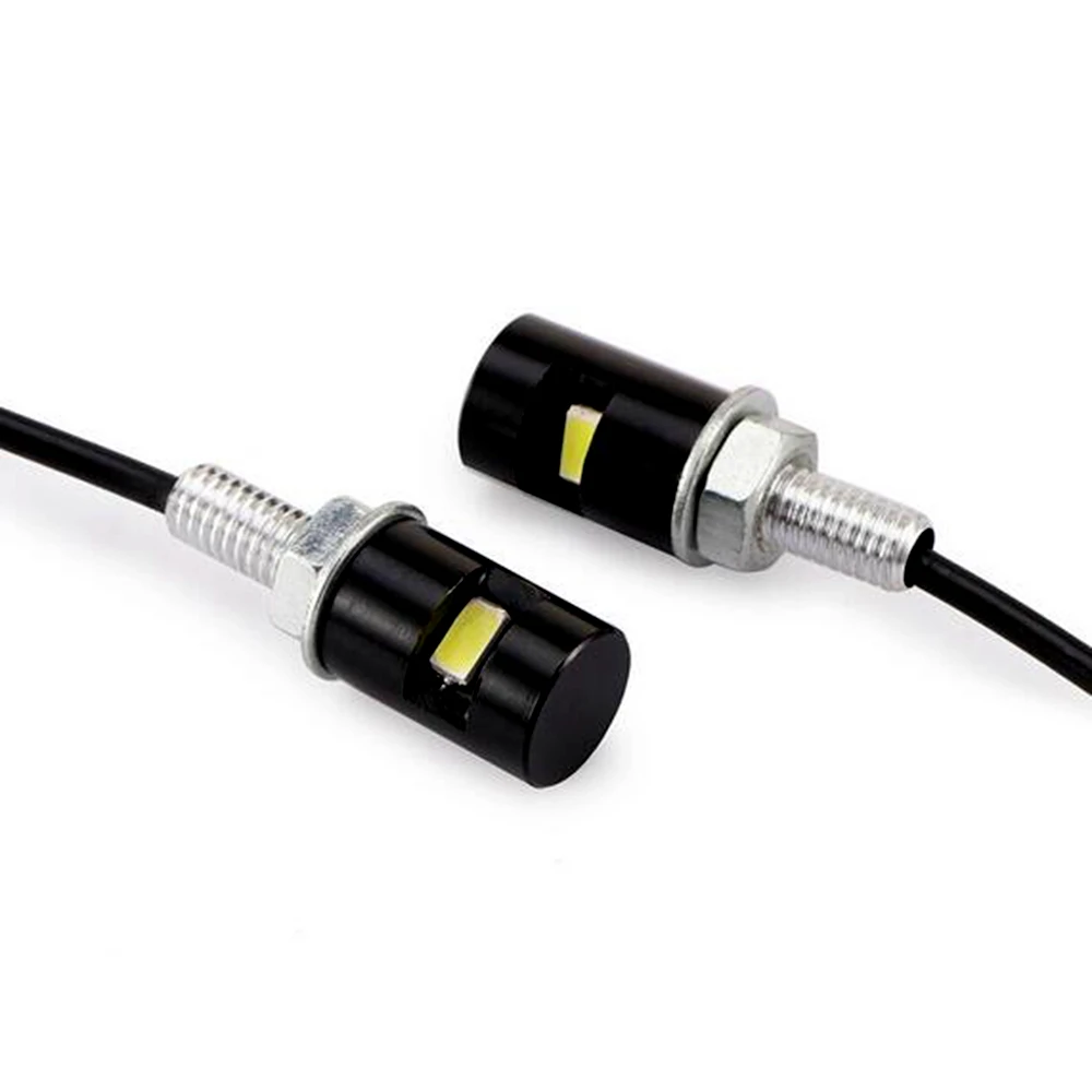 

2pcs 70CM Wired Motorcycle LED License Plate Light Bulb Motocross SMD LED 12V Front Lamp DRL Running Light Turn Signal