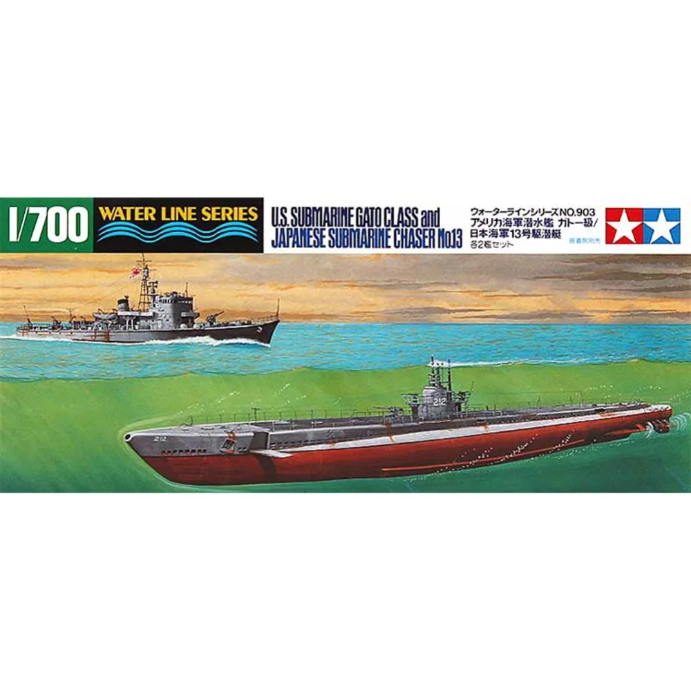 

OHS Tamiya 31903 1/700 US Submarine Gato Class And Japanese Submarine No13 Assembly Scale Military Ship Model Building Kits G