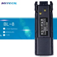 For Walkie Talkie baofeng Pofung UV-82 UV-82L UV82 UV82L 7.4V 4200mAh Extended Battery Accessories Ham Two Way Radio NKTECH