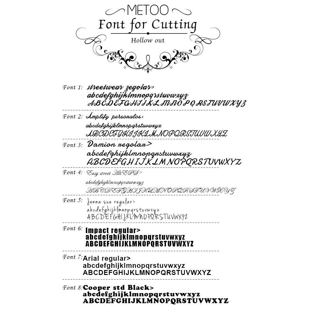 Cutting font