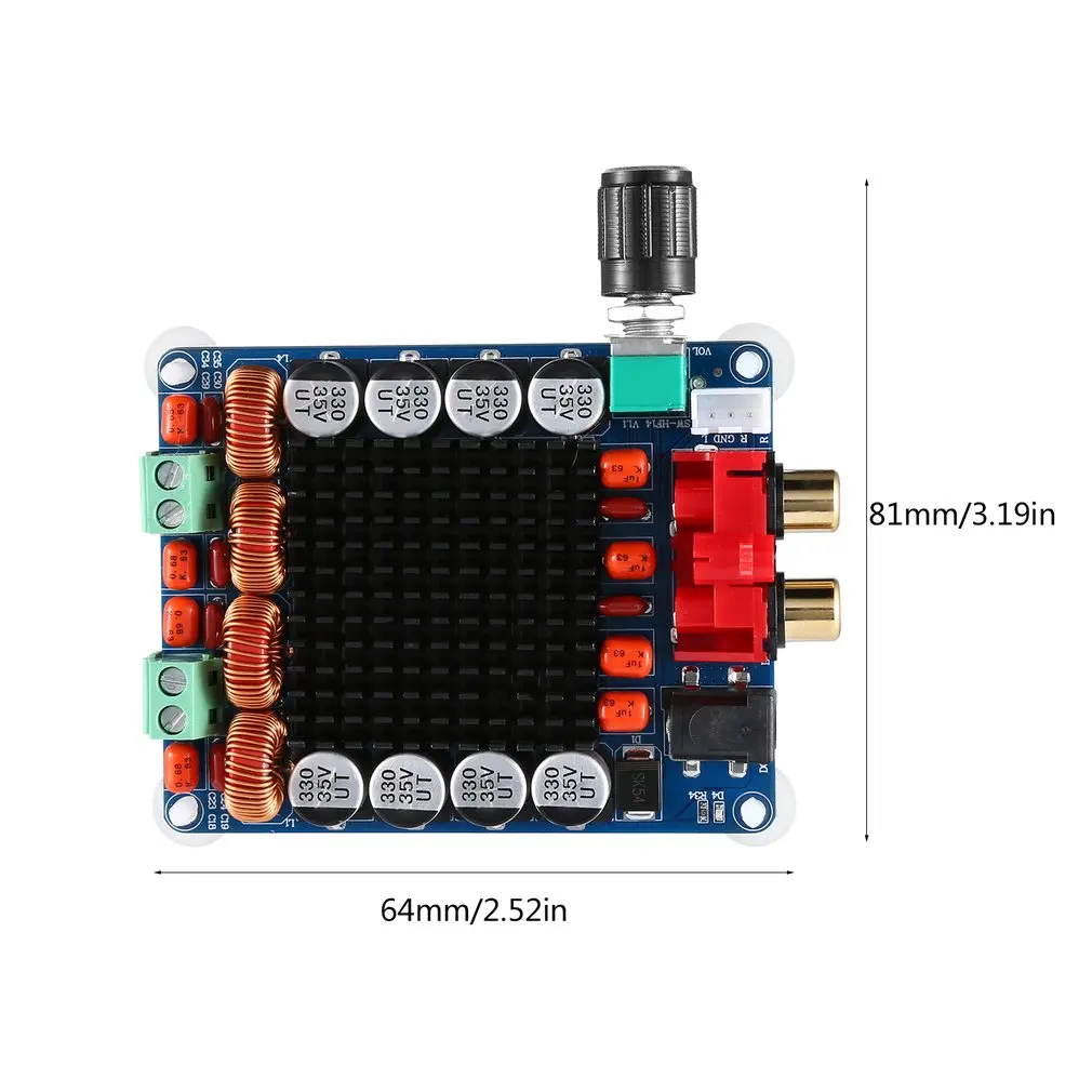 TPA3116 Усилитель мощности доска высокой мощности Цифровой Усилитель мощности доска 2x100 Вт двухканальный HF14 прочный