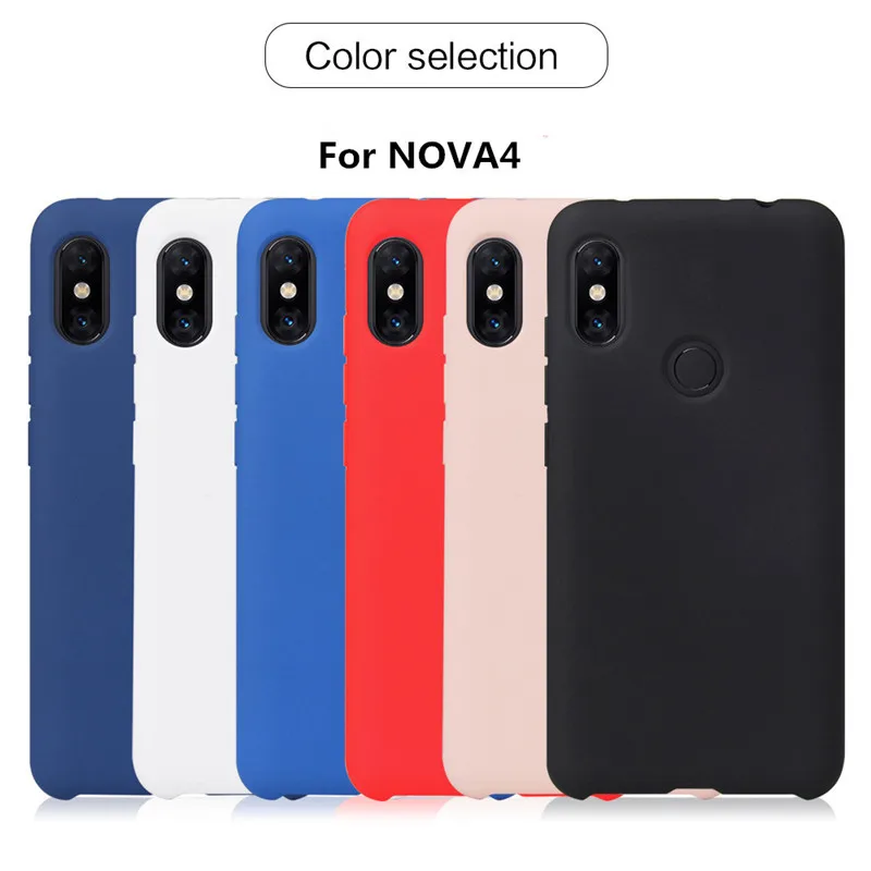 Для huawei Nova 4 чехол оригинальный Жидкая силиконовая Резина телефон Капа мягкая