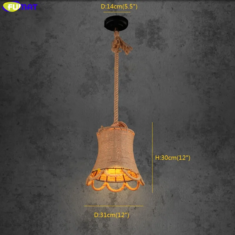 Фумат Лофт подвесные лампы Edsion Hanglamp Art Twine подвесной светильник веревка