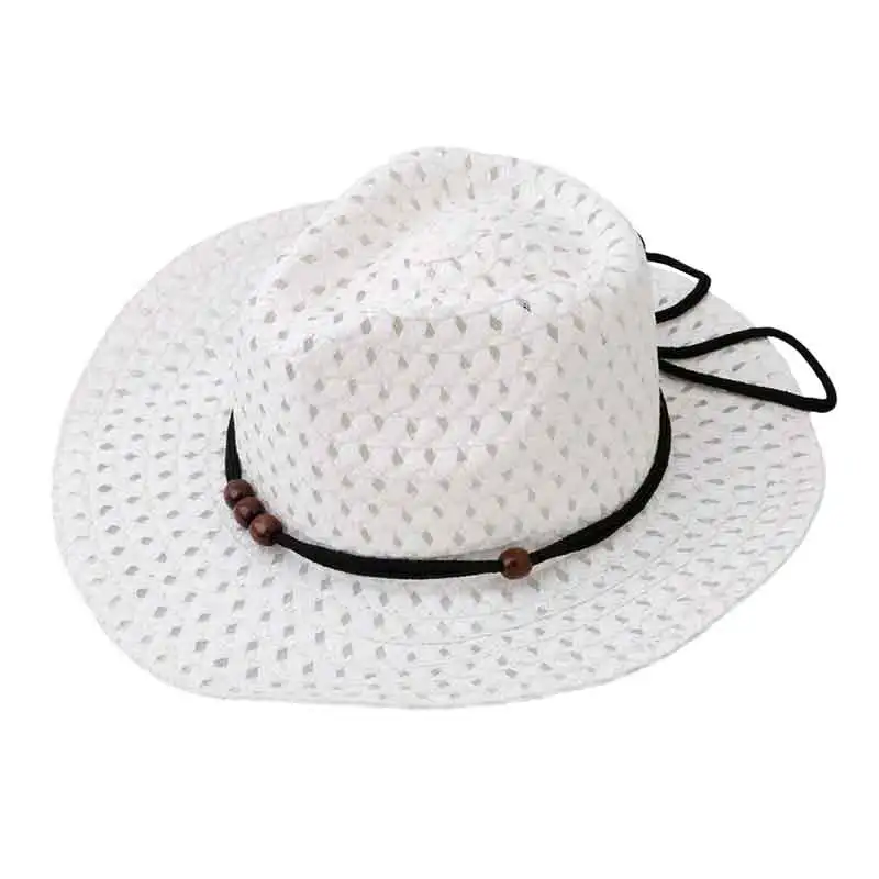 

NZ119 Straw Hats Kids Beach Straw Caps Summer Cap Baby Sun Hat For Girl Boys Bucket Cap For Children Hat Beach Straw Caps