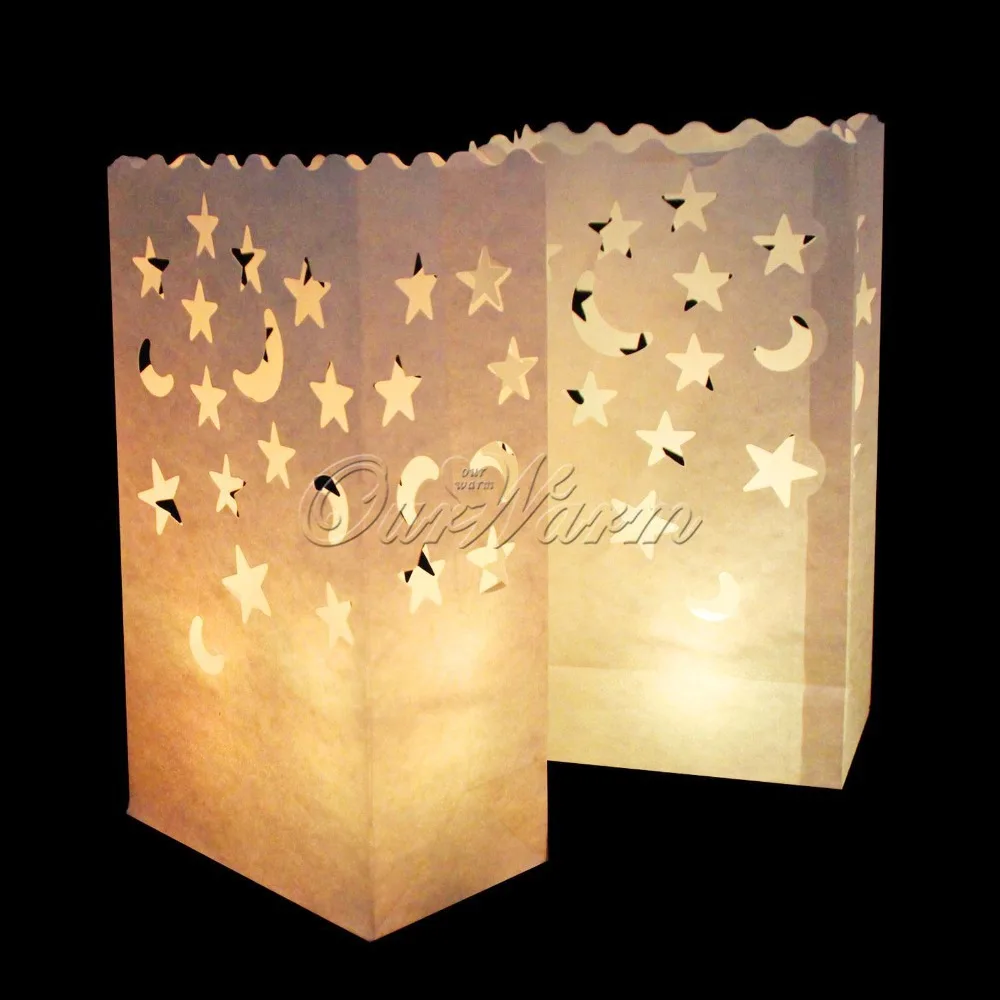 20 шт фестиваль фонарь бумажный Свеча-фонарь мешок открытый свечи для свадебных украшений события Pary поставки 4 узора