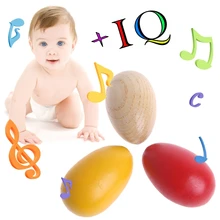 Wooden Percussion Musical Egg Maracas Shakers Children Kids font b Toys b font Fun Gifts TwFi