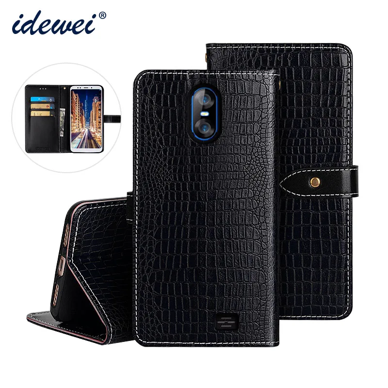 IDEWEI для Homtom S12 чехол Роскошный кожаный флип-чехол защитный телефона с