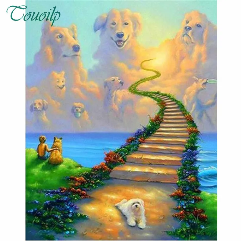 5D Needlework DIY Diamond Painting dog wolf Cross Stitch Square Embroidery Home Decor Mosaic | Дом и сад