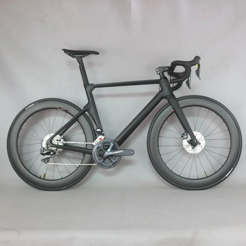 Excellent 2019 Disc Carbon Road bike Complete Bicycle Carbon with SH1MANO R8070 DI2 groupset  DT350 hubs wheel . 0