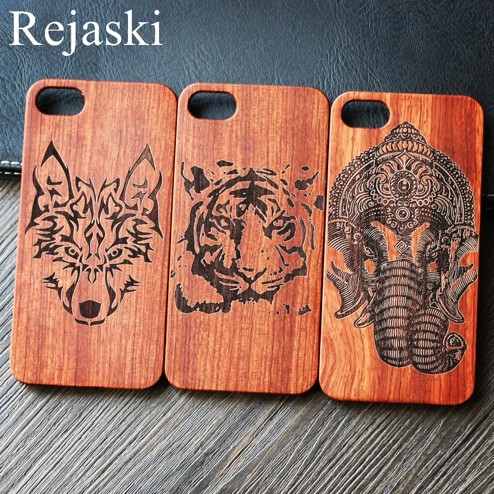 Роскошный Деревянный чехол для телефона Ganesha God Totem с резьбой по дереву Apple iPhone 6 6s