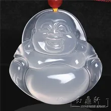 Нужен из натурального прозрачного камня виды халцедона Maitreya Будда Кулон халцедон натуральный подлинный кулон с сертификатом