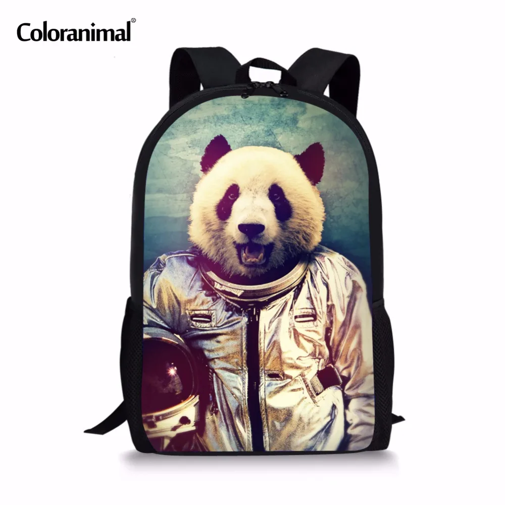 

Coloranimal 3D Panda Pug Dog Animal Astronaut Backpack for Teenager Girl Women Wen Travel Beach School Rucksack Boys School Bags