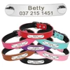 Leather Cat Collar Personalized Cat Collar For Puppy Small Dogs Pet Kitten Nameplate Collar Free Engraving Adjustable 3