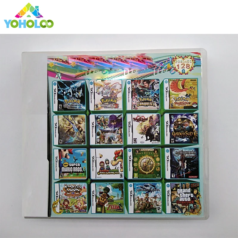 

208 in 1 Ds Multicart Video Game Cartridge Card for DS 3DS Game Compilations Console Super Combo Multi Cart Jeux Cartridge