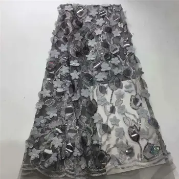 

African Sequin Lace Fabric 2019 Latest French Net Lace Fabric For Evening Dress High Quality african Lace Fabric
