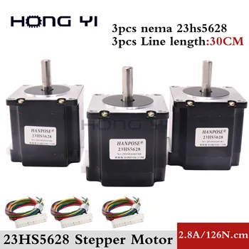 

3PCS 23HS5628 4-lead Nema 23 Stepper Motor 57 motor NEMA23 Stepper Motor 2.8A ISO CNC Laser Grind Foam Plasma Cut