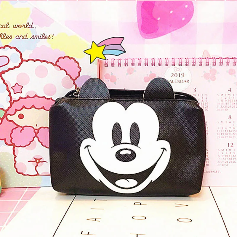 Детский плюшевый рюкзак с изображением Микки и Минни, детский мини-кошелек, детские сумки на плечо, сумка-мессенджер для девочек, Милая женская мультяшная сумочка - Цвет: Mickey