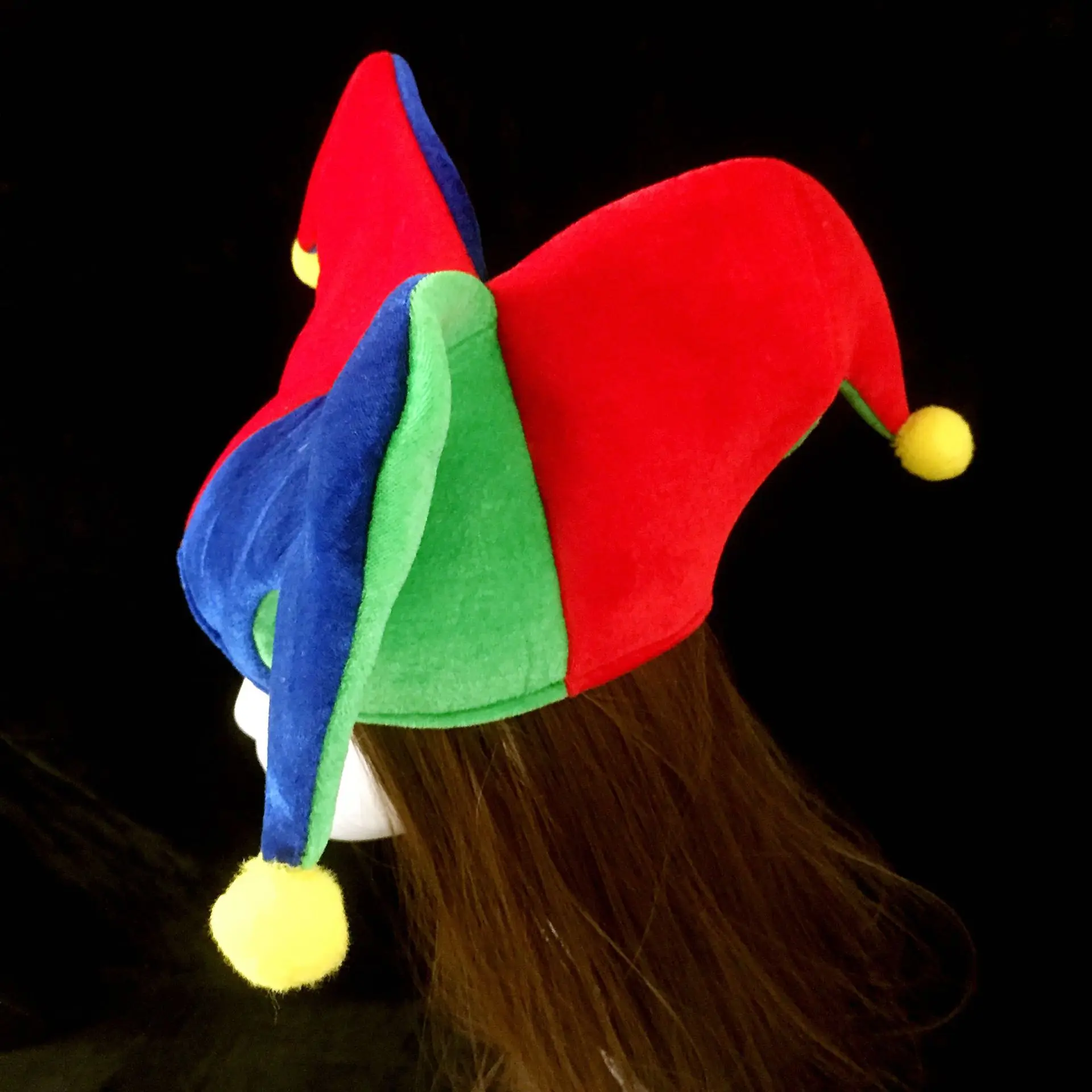 Забавная шляпа клоуна для мужчин и женщин, вечерние шапки для выступлений, карнавала, маскарада на день рождения, Декор, треугольная шляпа клоуна, реквизит на Рождество