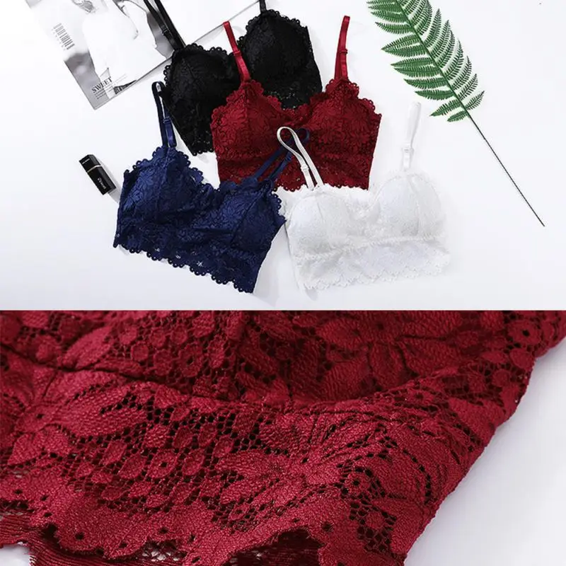 Сексуальный бюстгальтер Для женщин Lace Bralette сексуальное женское белье нижнее белье Беспроводной бесшовный бюстгальтер с мягкими чашечками