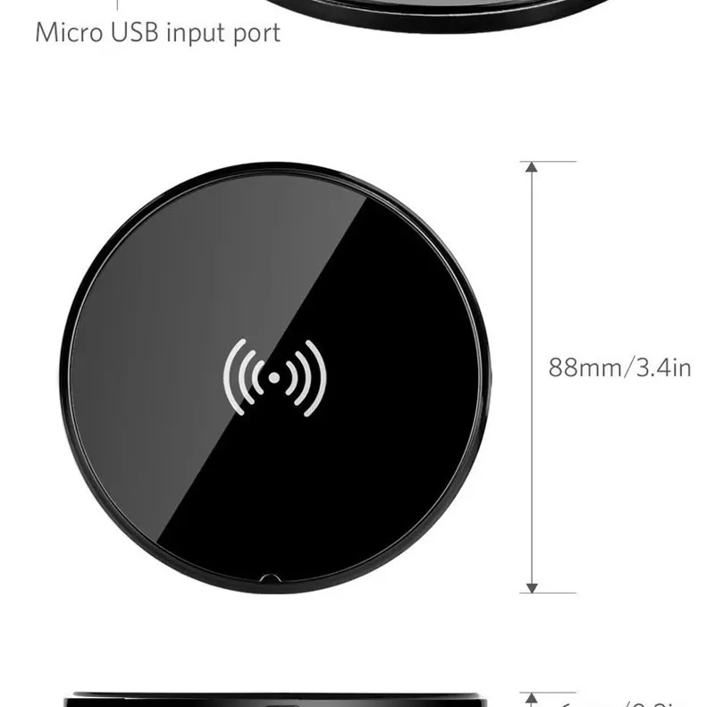 Antye QI Беспроводной Зарядное устройство Pad Dock+ QI Зарядное устройство приемник телефон случае задняя крышка для iPhone 6/6 S /6 plus/6 S Plus