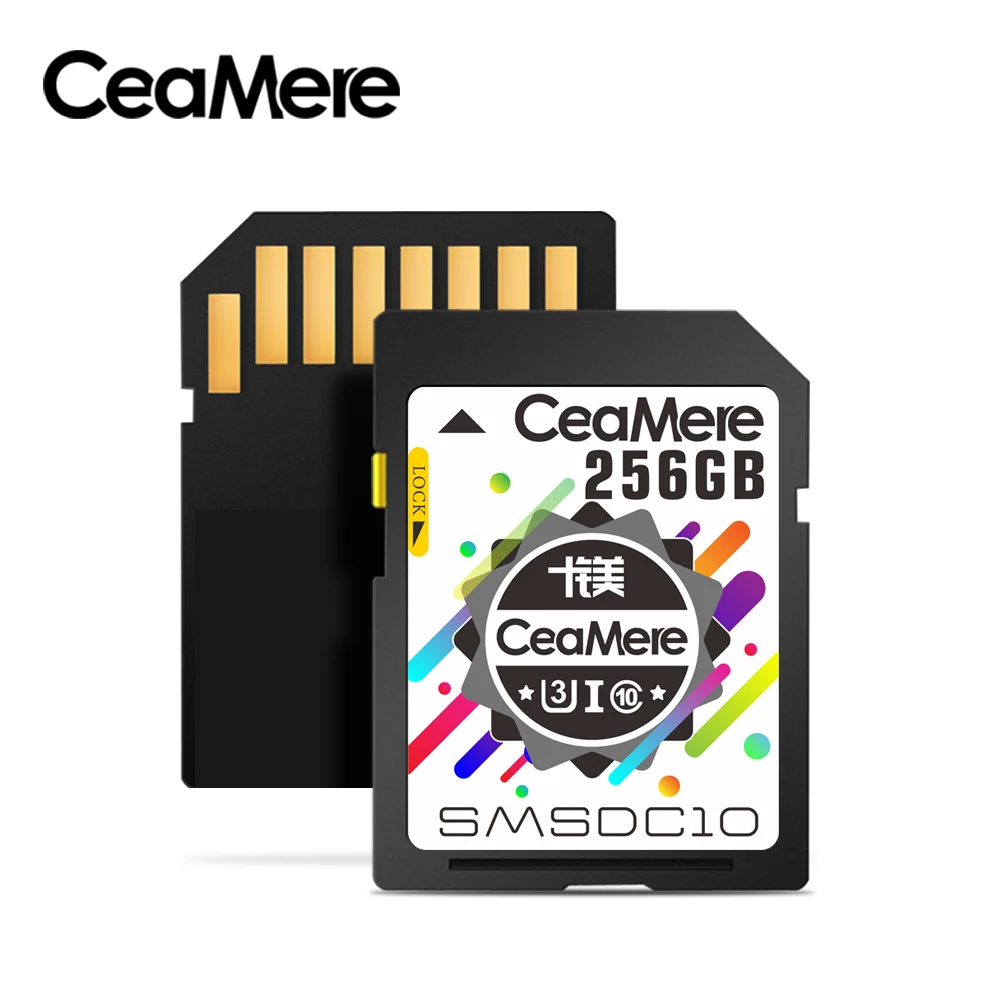 CeaMere sd карта 128 Гб 64 ГБ 32 ГБ 16 ГБ 8 ГБ 4 ГБ XC HC флэш-карта памяти класс 10 UHS-I Micro sd карта 128 ГБ для камеры Прямая поставка - Емкость: CM02045-256GB