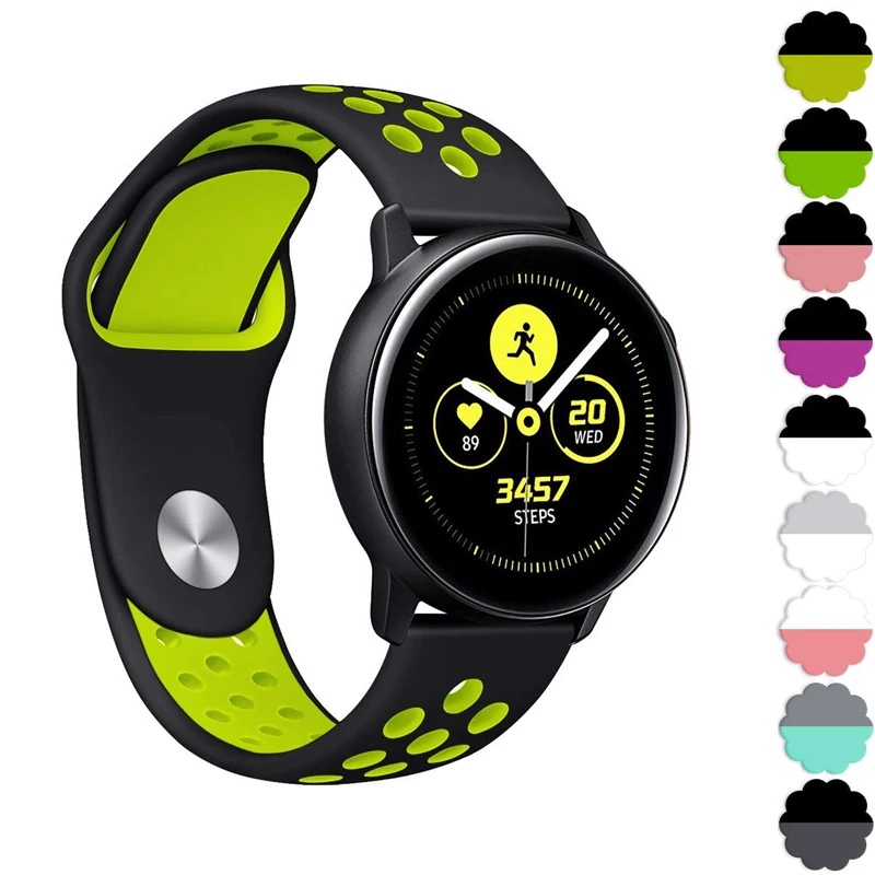 

22mm sport strap for samsung galaxy watch active 42mm S2 amazfit bip Ticwatch E/2 huawei watch 2 band silicone bracelet belt