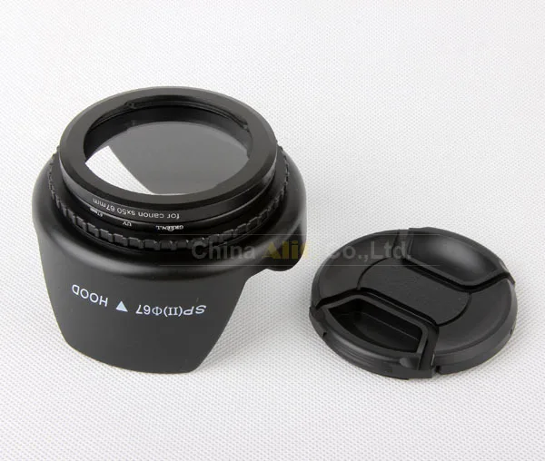 Adaptador de Lente de Câmera em para Canon Sx520 Sx70 Sx60 Sx50 hs a 67 mm Mais Tampa de Lente Mais Capuz de Lente Mais 67 mm Filtro uv - Image 3