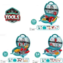 Детский чемодан, набор инструментов для детей, набор инструментов для моделирования, Ремонтный инструмент, мастерская, пластиковые игрушки для ролевых игр для детей, мальчиков 3-6 лет