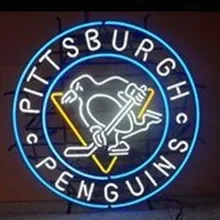 На заказ Питтсбург пингвинов СТЕКЛО Неоновый свет знак пивной бар
