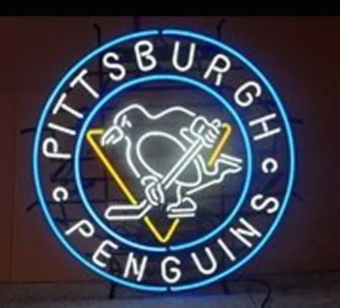 

Custom Pittsburgh Penguins Glass Neon Light Sign Beer Bar