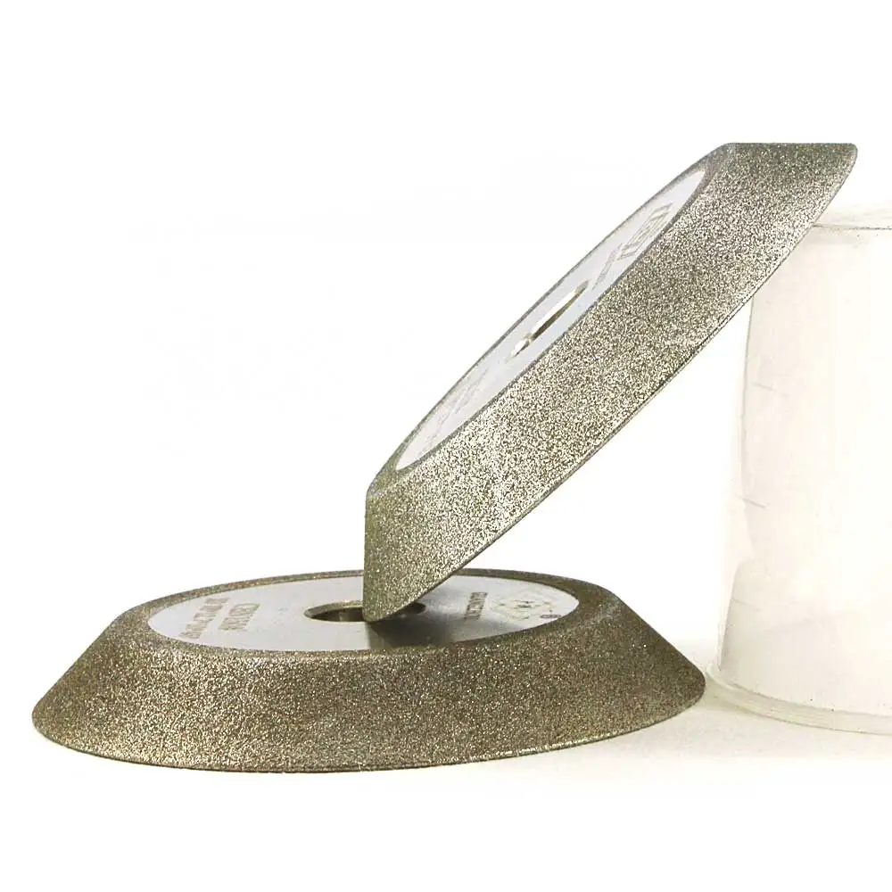 1 piece T shape diamond coated abrasive wheel for tungsten carbide D75 hole 12.7mm  angle 45 degree grit 80~600# JGS021