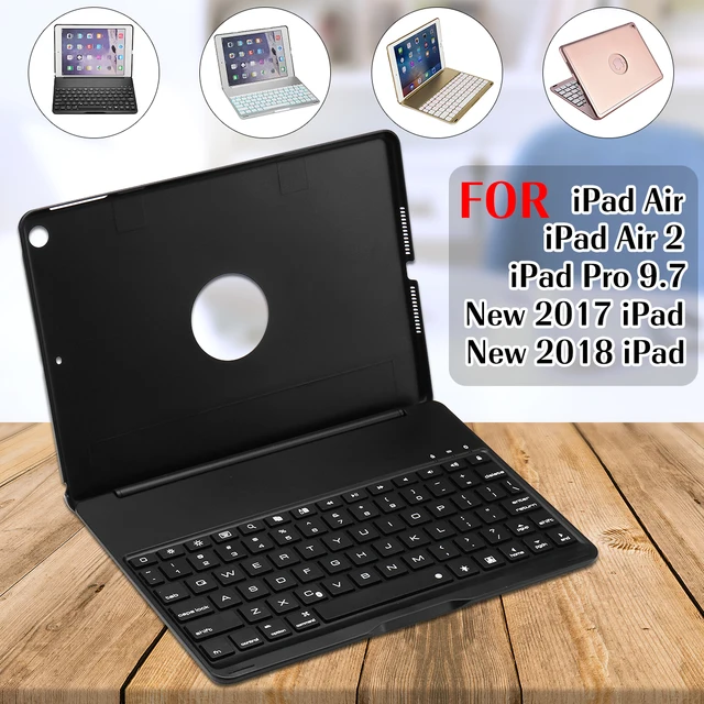 Cheap For Ipad Air Pro 9.7 inch Tablet Keyboard 7 Color Backlight Case Cover Wireless Bluetooth Keyboard For iPad Keyboards Case Stand Cheap For Ipad Air Pro 9.7 inch Tablet Keyboard 7 Color Backlight Case Cover Wireless Bluetooth Keyboard For iPad Keyboards Case Stand