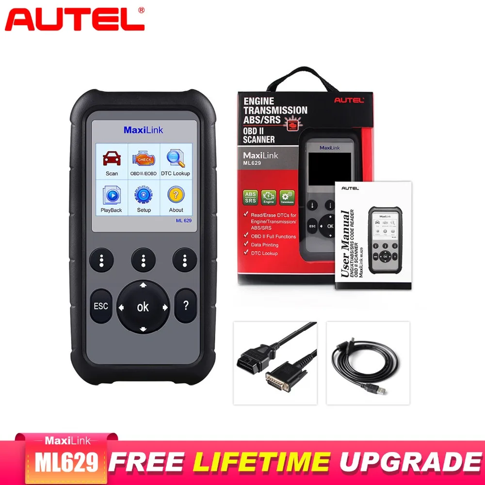 Автомобильный диагностический инструмент Autel ML629 сканер OBD2 считыватель кодов