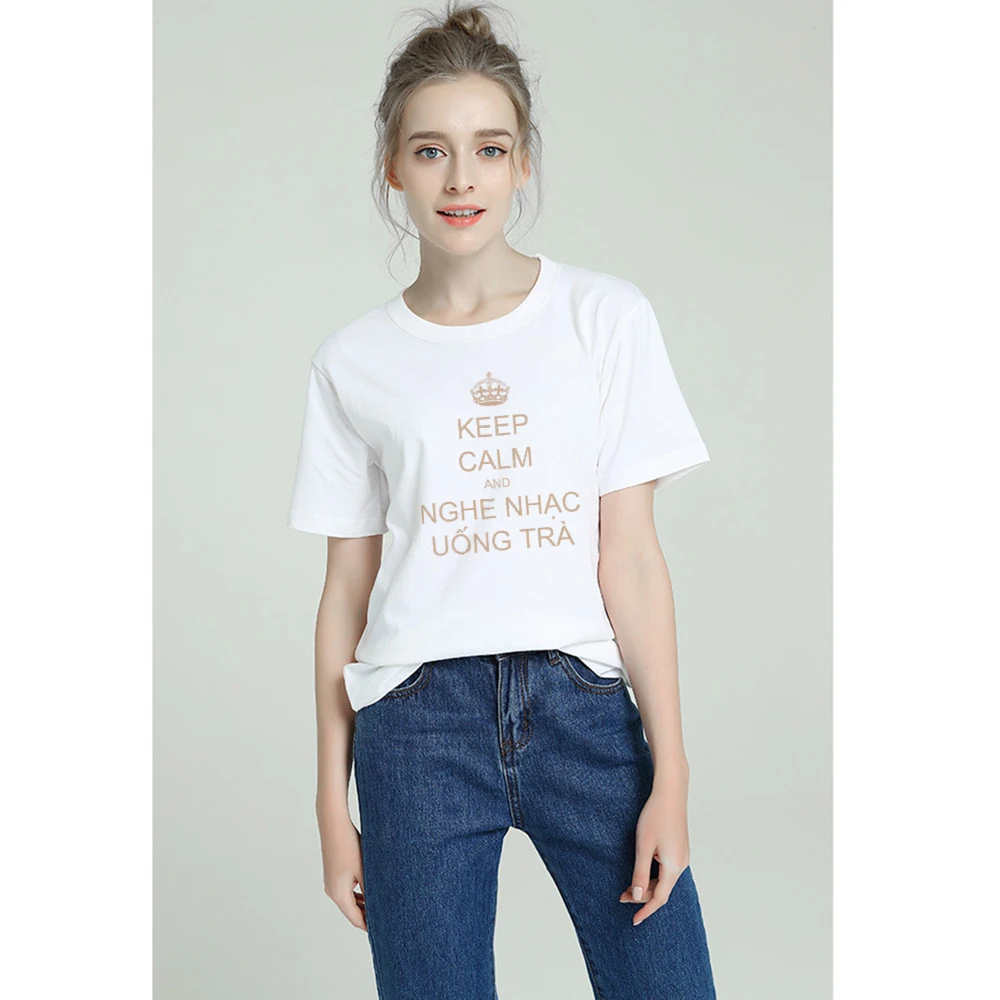 Keep Calm Series Harajuku Aesthetic Summer Tshirt Women Cotton 2019 Plus Size T Shirt Femme Tumblr Print Short Sleeve Tops Tees Keep Calm Series Harajuku Aesthetic Summer Tshirt Women Cotton 2019 Plus Size T Shirt Femme Tumblr Print Short Sleeve Tops Tees