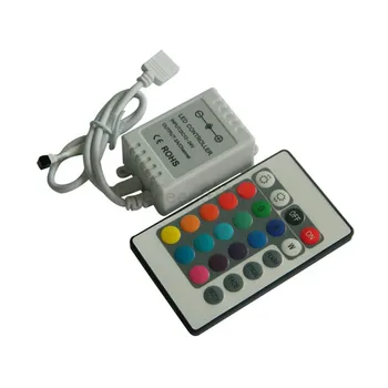 

100X Wholesale high quality 24key IR remote RGB LED controller 3 year warranty express free shipping