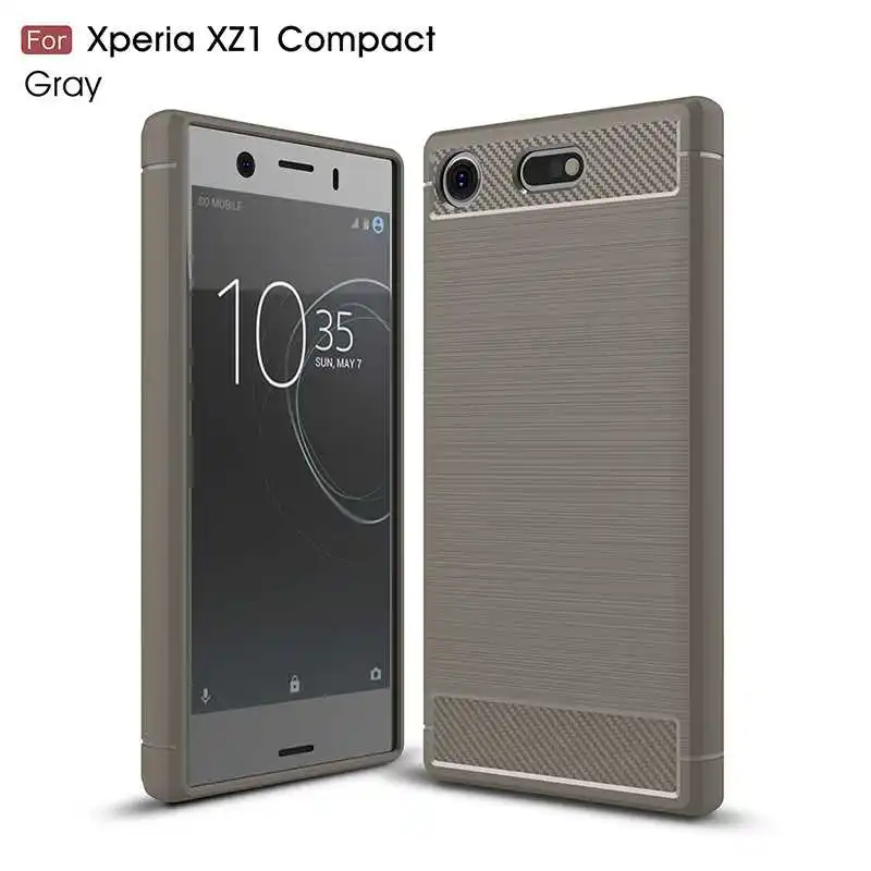 Модный противоударный мягкий силиконовый чехол Mokoemi 4," для sony Xperia XZ1 Compact, чехол для sony Xperia XZ1 Compact, чехол для телефона - Цвет: Gray