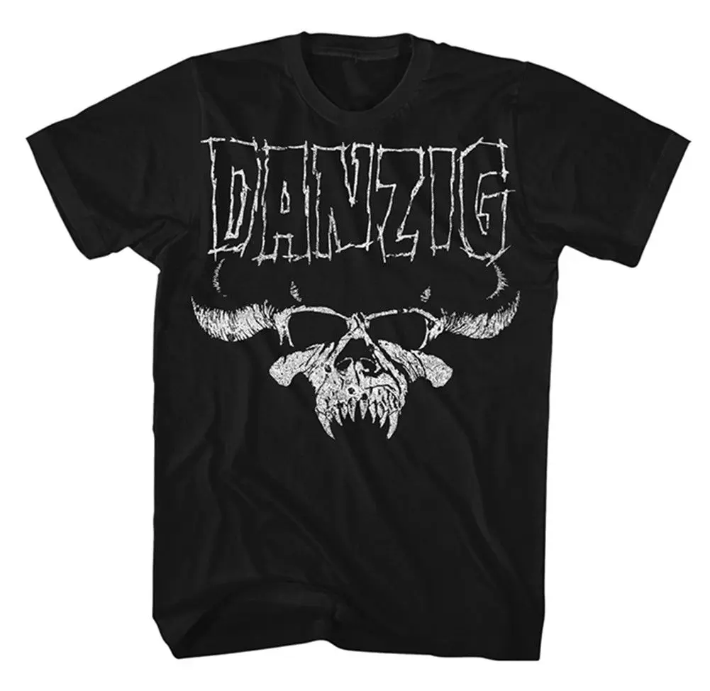 Danzig Skull Logo Men's T-Shirt Classic Cotton Men Round Collar Short Sleeve top tee Summer Sleeves New Fashion | Мужская одежда