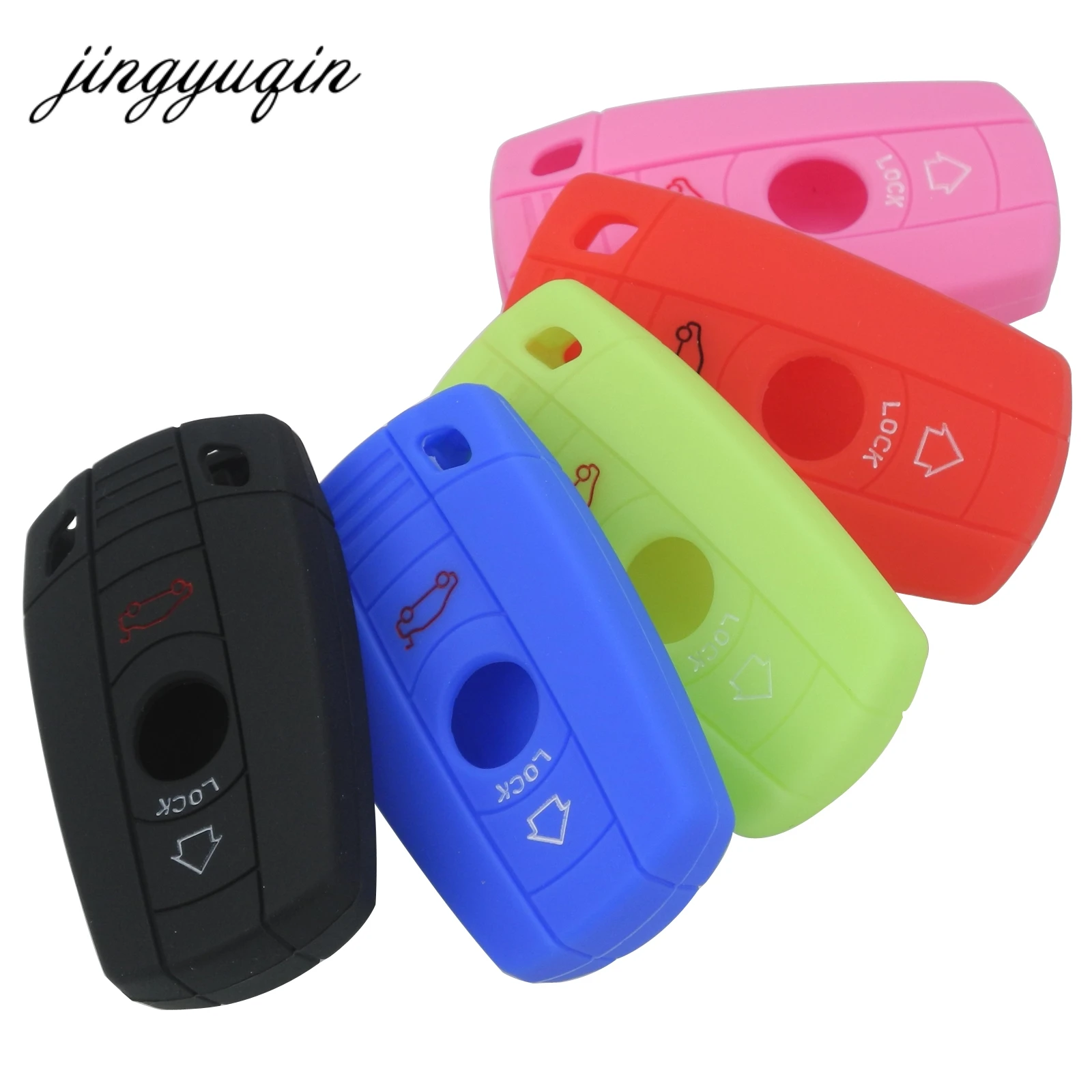 jingyuqin 3 Button Silicone Car Key Case for BMW 1 3 5 6 Series E90 E91 E92 E60 Remote Key Shell Case Smart Key Fob Cover jingyuqin 3 Button Silicone Car Key Case for BMW 1 3 5 6 Series E90 E91 E92 E60 Remote Key Shell Case Smart Key Fob Cover
