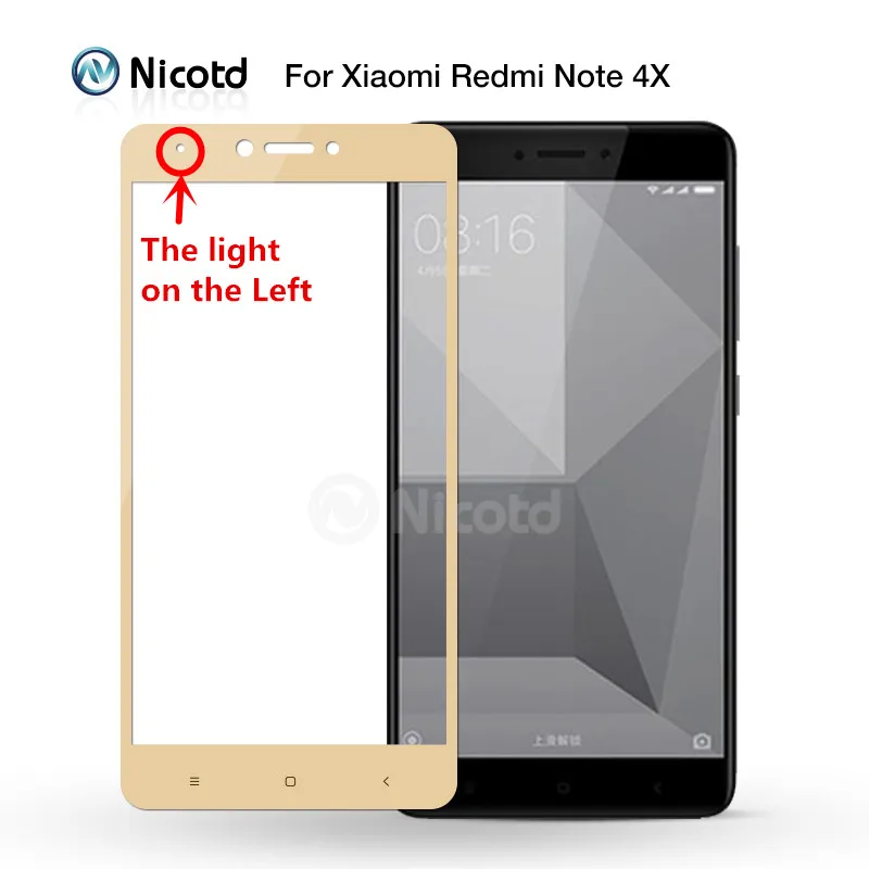 2 шт. для Xiaomi Redmi Note 4X nicodd 2.5D полное покрытие красочное закаленное стекло для Redmi Note 4 глобальная версия защита экрана