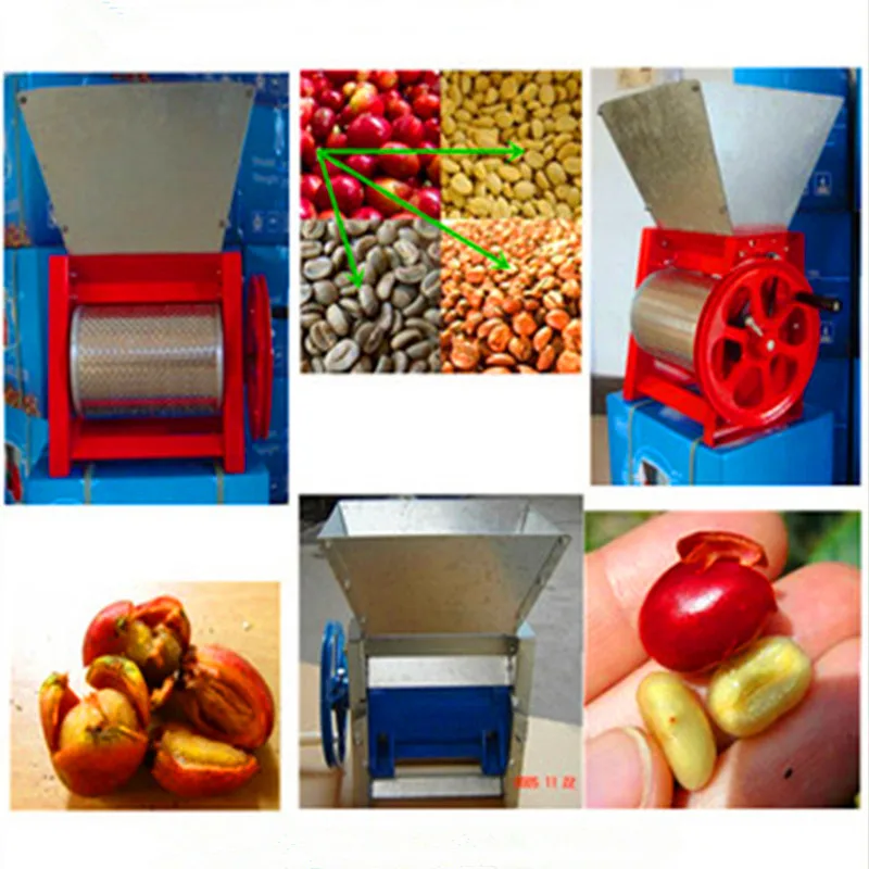 

Small coffee pulper huller machine manual cocoa bean shelling pulping extractor ZF