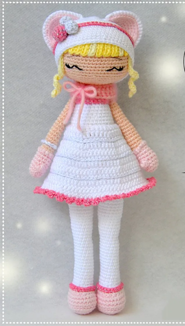 Вязальные игрушки кукла-амигуруми Девушка номер модели XN041047