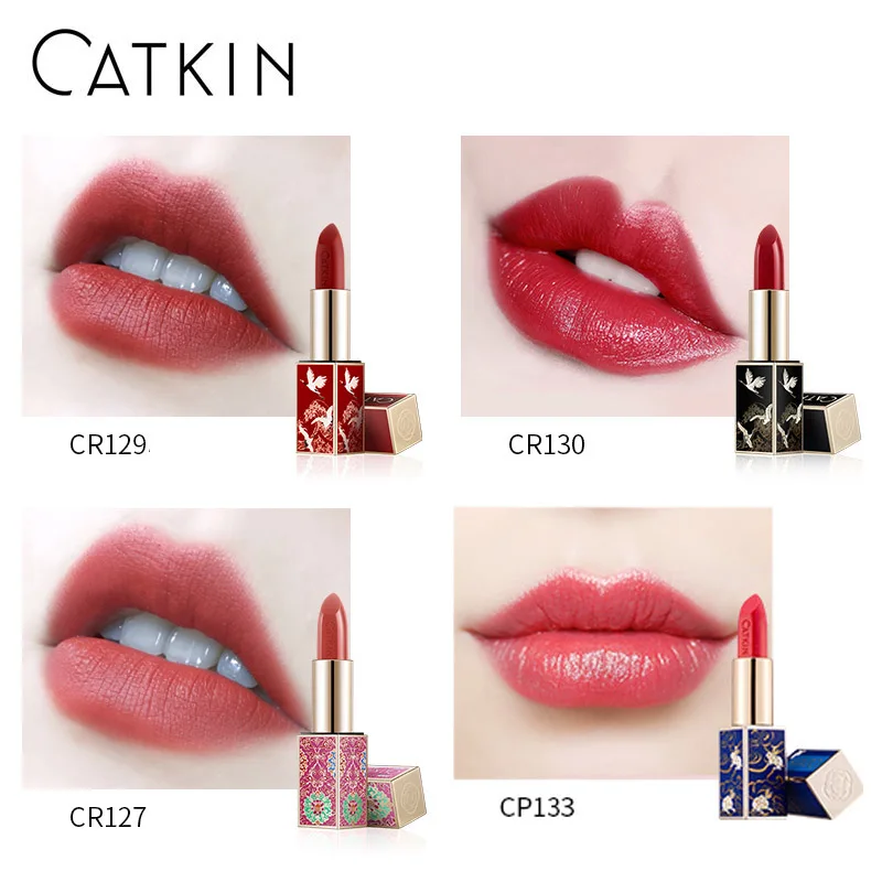 Catkin Lipstick Natural Plant Essence Moisturizing Matte Lip Stick Waterproof Long Lasting Protect Lip Makeup Chinese Style