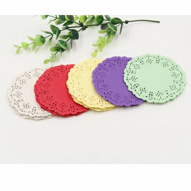 Buy Creative Craft 3.5" Inch Round Colorful Paper Lace
