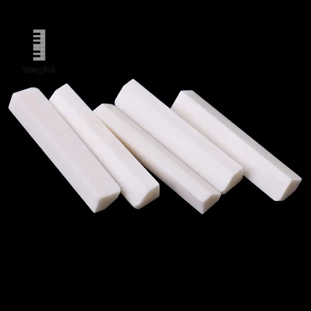 Tooyful 5X Cattle Bone Blank Saddle Nut Handmade instrument Accessorise for Guitar High quality