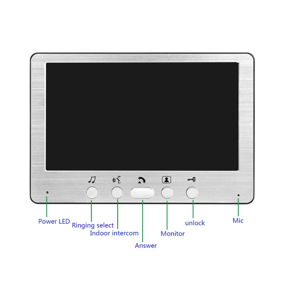 7 дюймов проводной видео звонок RFID карты видео домофон комплект с 1 Камера + 1 монитор + Мощность + дверь Выход EM замок + + ID брелков
