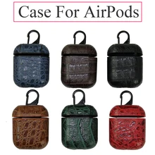 Для Apple AirPods, новинка, Крокодиловая Кожа, чехол для наушников, защитный чехол для наушников, кожный чехол, защита от ударов