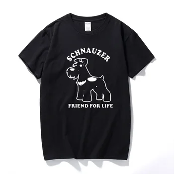

Schnauzer Dog Lover Pet Adult T-shirt Tshirt Mens O Neck Short Sleeve funny College Gift Tee T Shirt
