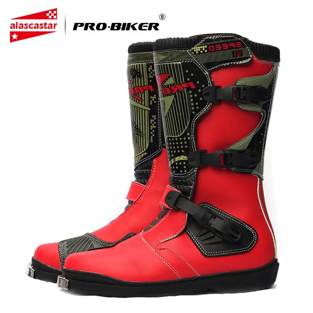 

PRO-BIKER Motorcycle Boots Men Waterproof PU Botas Moto Boots Motocross Motorcycle Shoes Protection Riding Biker Motorbike Boots