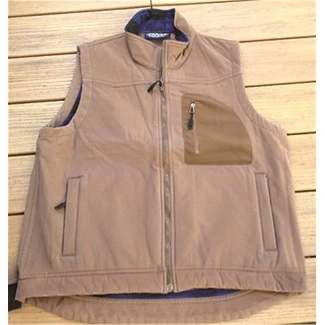 Dutch Harbor Gear DF303-M Mens Full Zip Vest Char - Medium